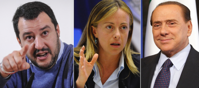 centrodestra-unito-salvini-meloni-berlusconi-volano-sondaggi